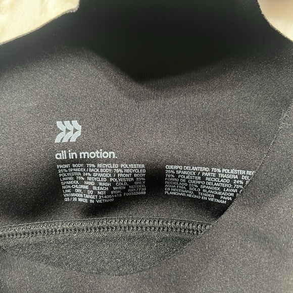 All in Motion Black Racerback Sports Bra - Picture 4 of 4